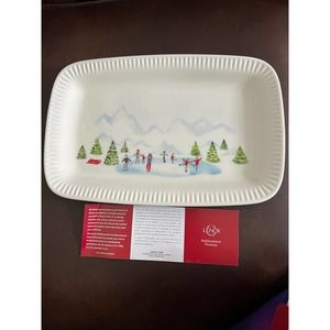 Lenox Profile Snow Day Rectangular Platter 13.75in